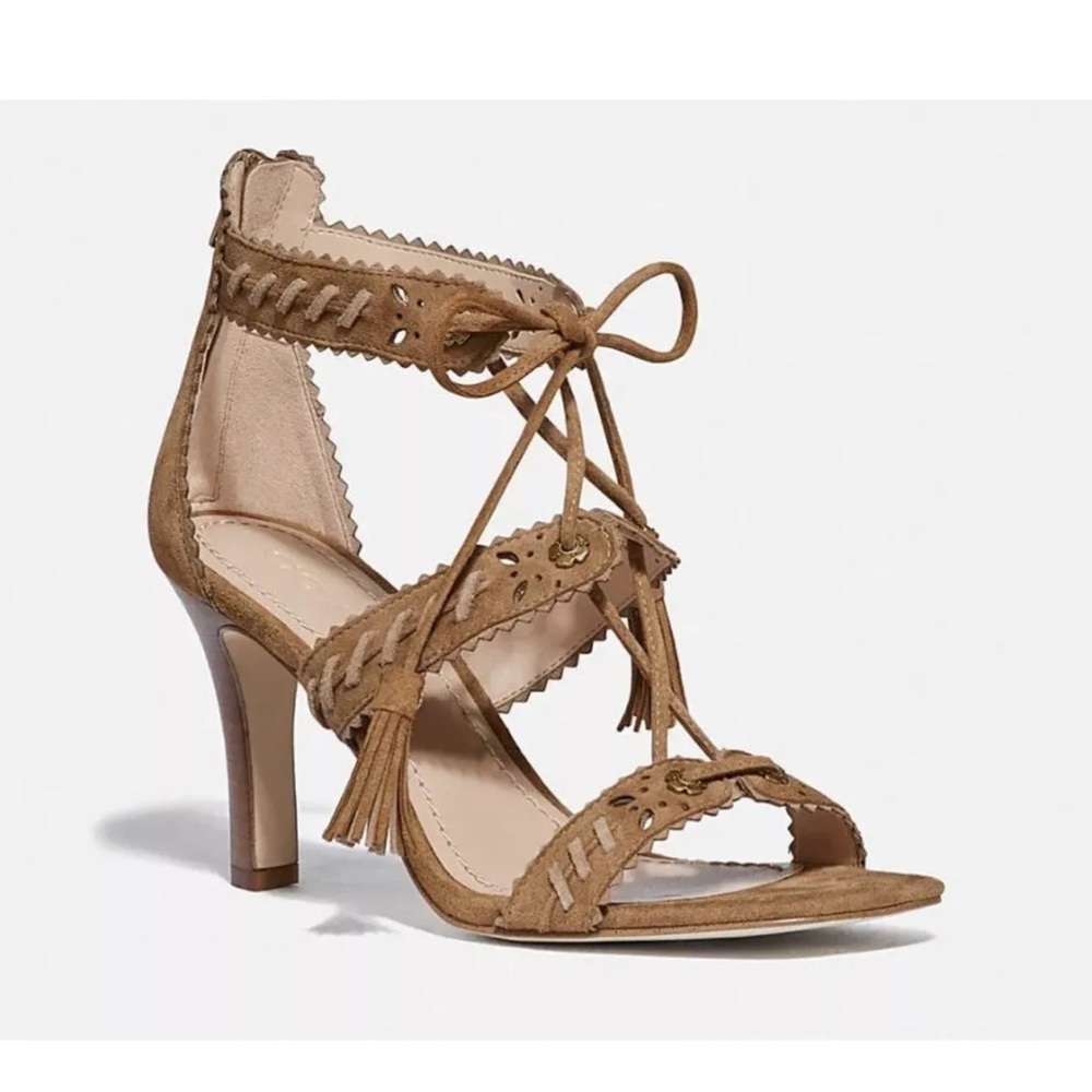 Coach Bella heels sandals with tassels